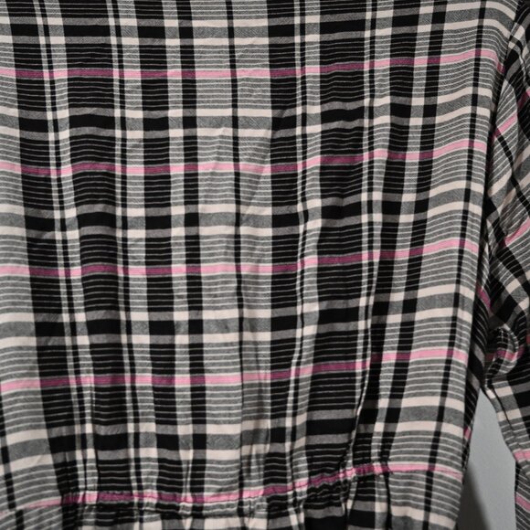 HATCH Small Alyssa Plaid Button Front Shirt Dress Midi Maternity - Picture 11 of 12